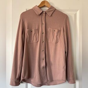 FAHERTY Casual Mauve Button-Down Shacket